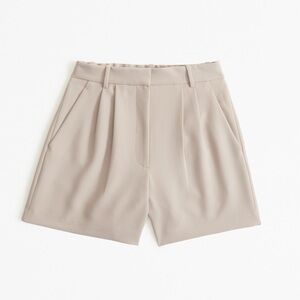 Abercrombie A&F Tailored Shorts, Large, Light Taupe